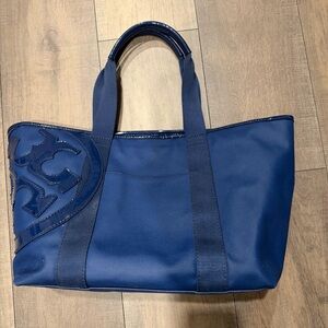 Tory Burch Blue Tote Designer Beach Bag